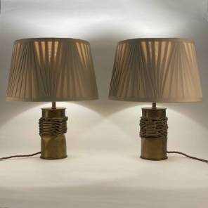 A Pair of Compressed Artillery Lamps